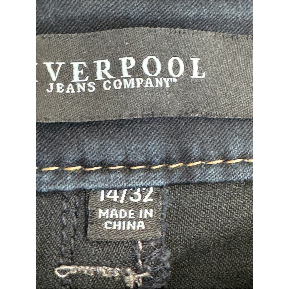 Liverpool 14x32 Rita Bootcut Jeans Dark Wash Handsand Flap Pockets - Picture 8 of 10
